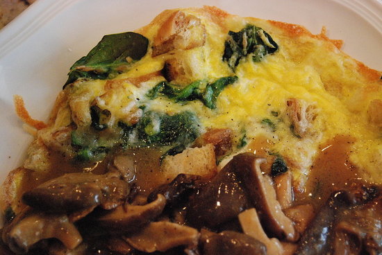 frittata with spinach and mushrooms