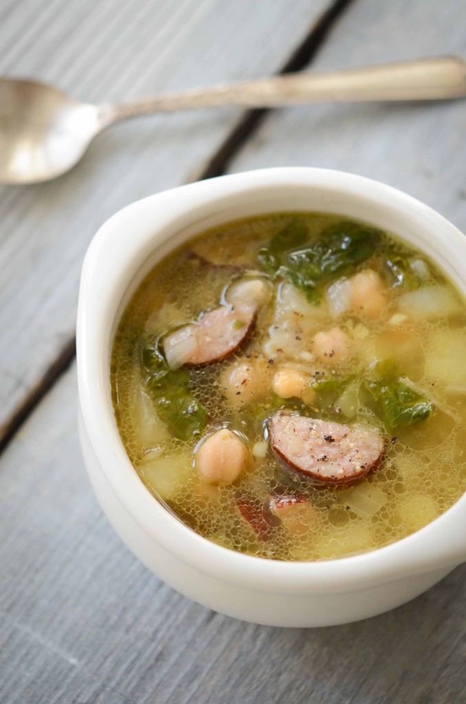 Smoky Sausage Soup with Kale & Chickpeas | Fresh Tart