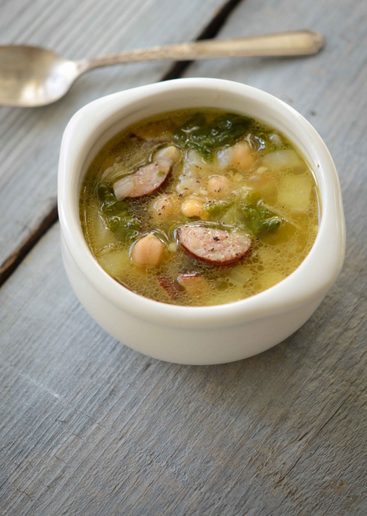 Smoky Sausage Soup with Kale & Chickpeas | Fresh Tart