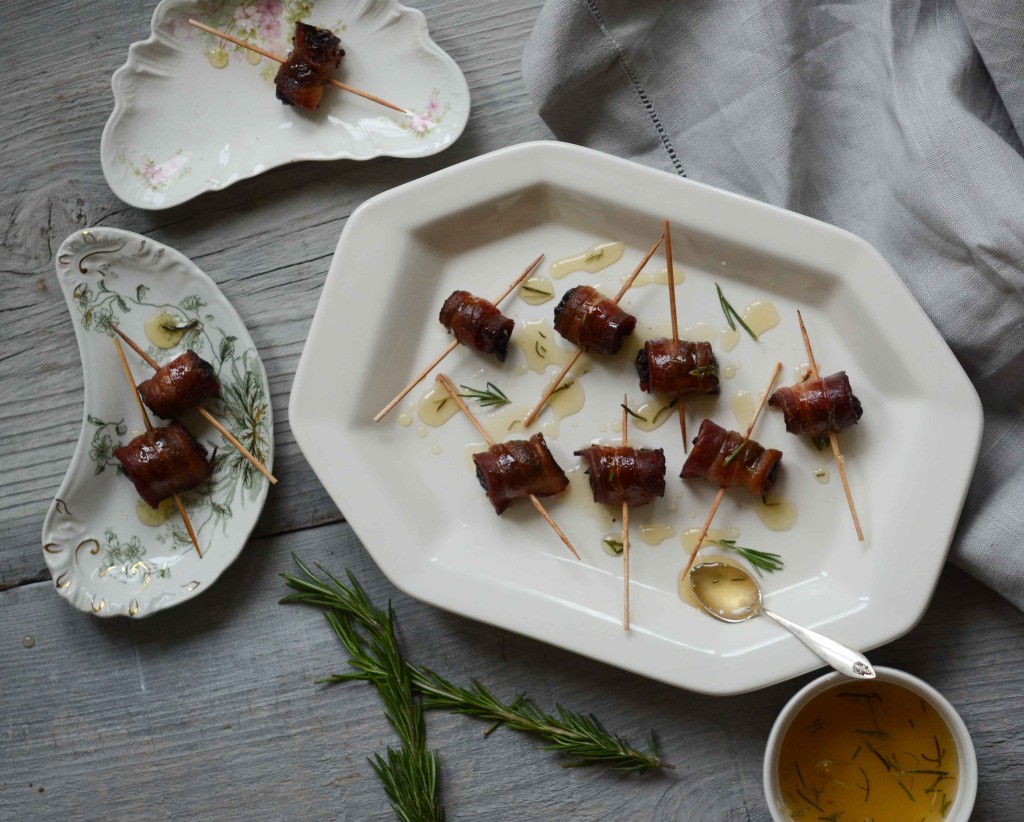 Bacon-Wrapped Dried Plums with Rosemary Honey | Fresh Tart (AIP, Paleo)