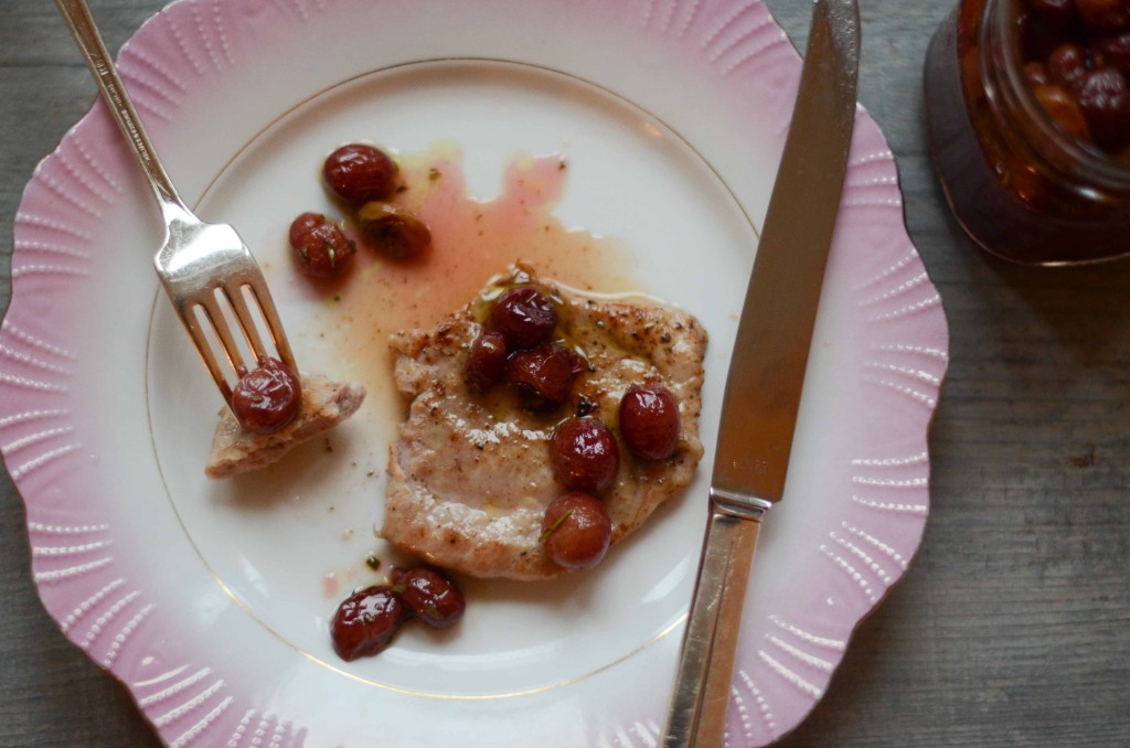 Roasted Grapes with Pork Tenderloin Cutlets | Fresh Tart (AIP, Paleo)