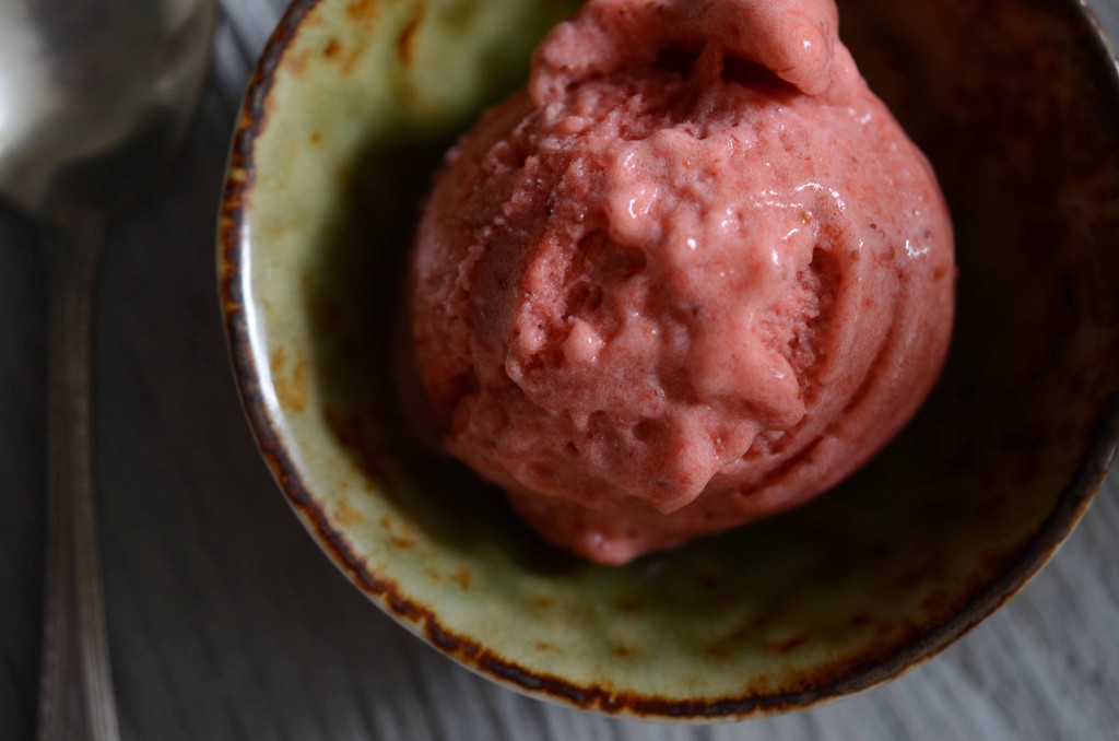 Roasted Strawberry-Rhubarb Sorbet | Fresh Tart (AIP, Paleo, Vegan)
