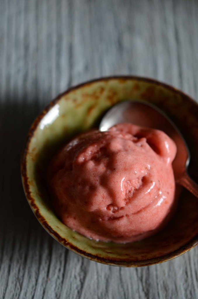 Roasted Strawberry-Rhubarb Sorbet | Fresh Tart (AIP, Paleo)