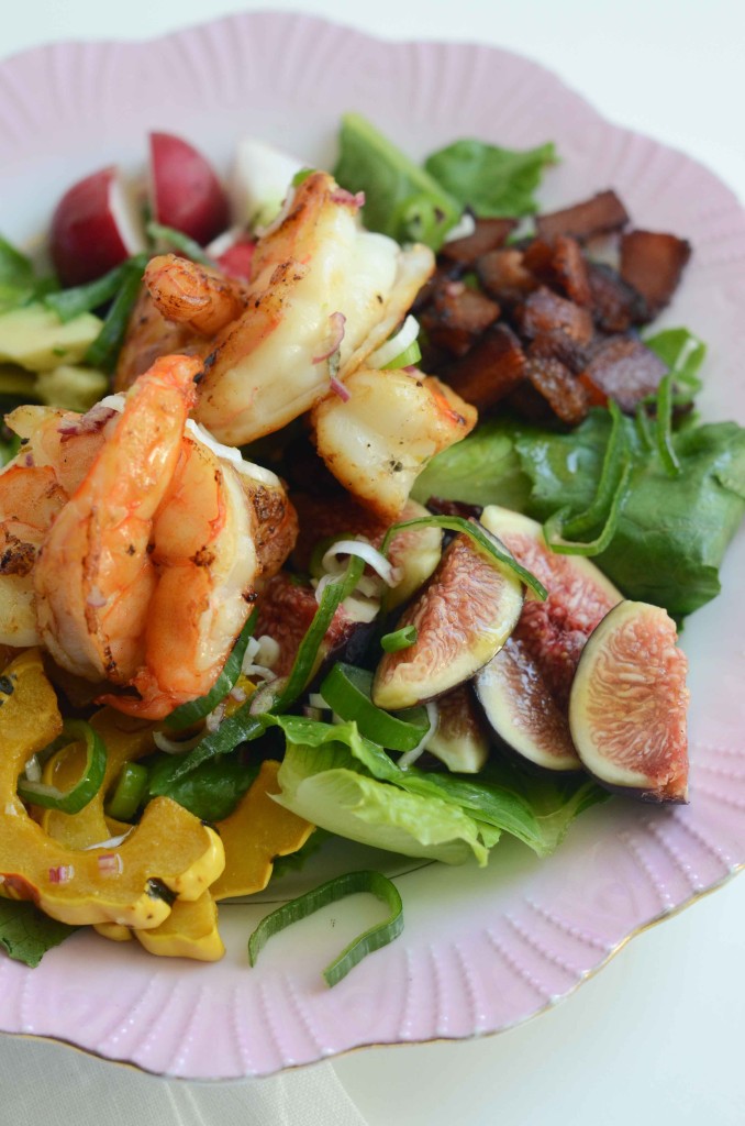 Shrimp Chopped Salad with Figs, Squash & Bacon | Fresh Tart (Paleo, AIP)